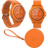 Forever colorum montre intelligente 1,22" ip68 étanche pour homme et femme unisexe montre colorée pour adolescent montre orange 
