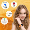 Forever colorum montre intelligente 1,22" ip68 étanche pour homme et femme unisexe montre colorée pour adolescent montre orange 