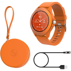 Forever colorum montre intelligente 1,22" ip68 étanche pour homme et femme unisexe montre colorée pour adolescent montre orange 
