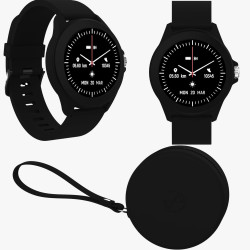 Forever montre connectée et intelligente avec frequence cardiaque - bleutooth 5.0 - ip68 colorum - noir