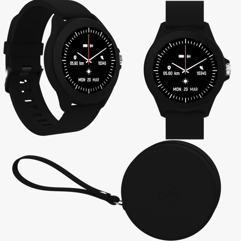 Forever montre connectée et intelligente avec frequence cardiaque - bleutooth 5.0 - ip68 colorum - noir