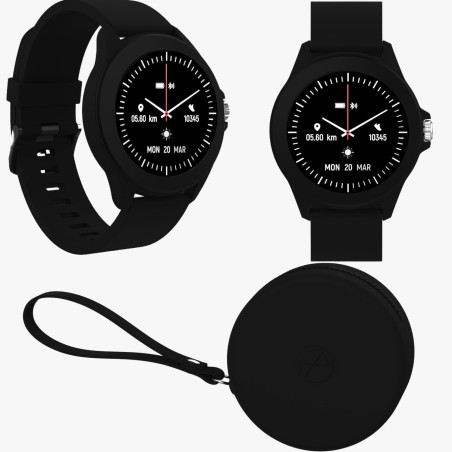 Forever montre connectée et intelligente avec frequence cardiaque - bleutooth 5.0 - ip68 colorum - noir