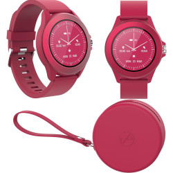 Forever Colorum CW-300 Montre connectée étanche IP68 avec podomètre, Moniteur de Sommeil, Compteur de Calories, Longue durée de 