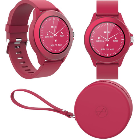 Forever Colorum CW-300 Montre connectée étanche IP68 avec podomètre, Moniteur de Sommeil, Compteur de Calories, Longue durée de 