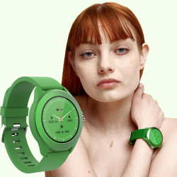 Forever Colorum CW-300 Montre Intelligente étanche IP68 avec podomètre, Moniteur de Sommeil, Compteur de Calories, Longue durée 