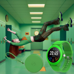 Forever Colorum CW-300 Montre Intelligente étanche IP68 avec podomètre, Moniteur de Sommeil, Compteur de Calories, Longue durée 