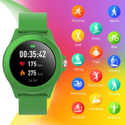 Forever Colorum CW-300 Montre Intelligente étanche IP68 avec podomètre, Moniteur de Sommeil, Compteur de Calories, Longue durée 
