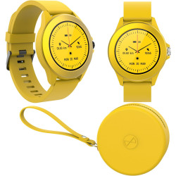 FOREVER Montre Connectée Ronde Colorum CW-300 - Montre Sport Homme Femme avec Podometre - Smartwatch Etanche IP68 - Montre Conne