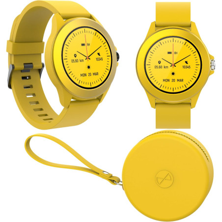 FOREVER Montre Connectée Ronde Colorum CW-300 - Montre Sport Homme Femme avec Podometre - Smartwatch Etanche IP68 - Montre Conne