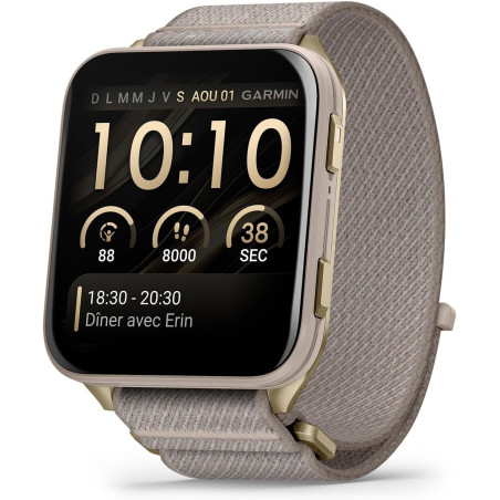 Garmin venu x1, montre connectée gps avec écran amoled 2″, lampe led, boîtier ultra fin de 8 mm, plus de 100 sports intégrés, ju