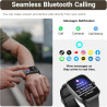 Tozo s7 montre connectée femme homme avec 1.85" amoled écran résolution 390x450 ppi smartwatch avec bleutooth appel et message m