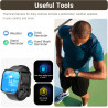 Tozo s7 montre connectée femme homme avec 1.85" amoled écran résolution 390x450 ppi smartwatch avec bleutooth appel et message m