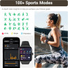 Tozo s7 montre connectée femme homme avec 1.85" amoled écran résolution 390x450 ppi smartwatch avec bleutooth appel et message m