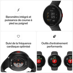 Polar Pacer Pro - Montre Sport GPS Avancée, Cardiofréquencemètre au Poignet, Montre Intelligente pour Hommes et Femmes, Montre p