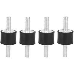 Aigend Lot de 4 supports de bobine M6, anti-vibrations, pièce en caoutchouc moteurs essence, pompes eau (VV20 x 15 M6 x 18)