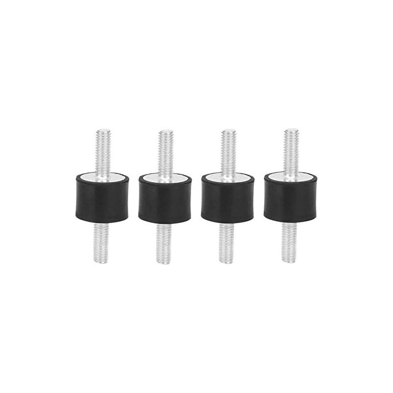 Aigend Lot de 4 supports de bobine M6, anti-vibrations, pièce en caoutchouc moteurs essence, pompes eau (VV20 x 15 M6 x 18)