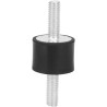 Aigend Lot de 4 supports de bobine M6, anti-vibrations, pièce en caoutchouc moteurs essence, pompes eau (VV20 x 15 M6 x 18)