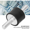 Aigend Lot de 4 supports de bobine M6, anti-vibrations, pièce en caoutchouc moteurs essence, pompes eau (VV20 x 15 M6 x 18)