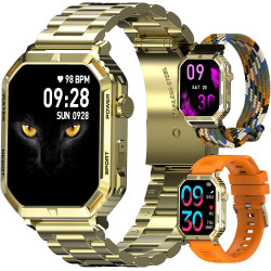 Montre Connectée Homme, avec Téléphone, écran HD 1.95'', 100+ Modes Sportifs, Smartwatch Homme, Comptage de Pas, Mesure de Dista
