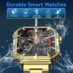 Montre Connectée Homme, avec Téléphone, écran HD 1.95'', 100+ Modes Sportifs, Smartwatch Homme, Comptage de Pas, Mesure de Dista