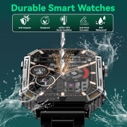 Montre Connectée Homme, avec Téléphone, écran HD 1.95'', 100+ Modes Sportifs, Montre Sport Homme, Comptage de Pas, Mesure de Dis