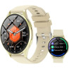 Nouveauté montre connectée multifonction, suivi d'activité, notifications intelligentes, bracelet silicone (bracelet beige)