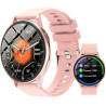 Montre Connectée Multifonction, Écran 5,2 cm, Étanche, Suivi d'Activité, Notifications Intelligentes, Bracelet Silicone Rose