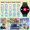 Montre Connectée Multifonction, Écran 5,2 cm, Étanche, Suivi d'Activité, Notifications Intelligentes, Bracelet Silicone Rose