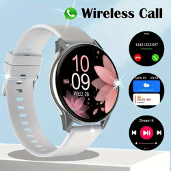 Montre Connectée Multifonction, Écran 5,2 cm, Étanche, Suivi d'Activité, Notifications Intelligentes, Bracelet Silicone Rose