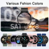 Montre Connectée Multifonction, Écran 5,2 cm, Étanche, Suivi d'Activité, Notifications Intelligentes, Bracelet Silicone Rose