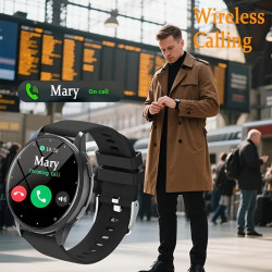 Montre Connectée Multifonction, Écran 5,2 cm, Étanche, Suivi d'Activité, Notifications Intelligentes, Bracelet Silicone Rose