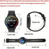 Montre Connectée Multifonction, Écran 5,2 cm, Étanche, Suivi d'Activité, Notifications Intelligentes, Bracelet Silicone Rose