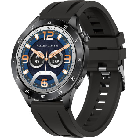 Montre connectée homme avec appels bleutooth, 1.43" amoled smartwatch avec 120+ modes sportifs, etanche ip68 montre connectee av