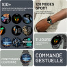 Montre connectée homme avec appels bleutooth, 1.43" amoled smartwatch avec 120+ modes sportifs, etanche ip68 montre connectee av