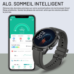 Montre connectée homme avec appels bleutooth, 1.43" amoled smartwatch avec 120+ modes sportifs, etanche ip68 montre connectee av