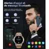 Montre Connectée Homme GPS Intégré,Lampe de Poche,Montre de Fitness avec110+ Modes Sportifs,24/7 Surveillance de la Santé,30 Jou