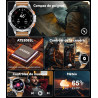 Montre Connectée Homme GPS Intégré,Lampe de Poche,Montre de Fitness avec110+ Modes Sportifs,24/7 Surveillance de la Santé,30 Jou