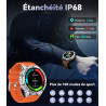 Montre Connectée Homme GPS Intégré,Lampe de Poche,Montre de Fitness avec110+ Modes Sportifs,24/7 Surveillance de la Santé,30 Jou