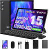 Android 15 Tablette 10 Pouces avec Gemini AI, 30 Go RAM + 128 Go ROM (Extensible Jusqu'à 2 To), WiFi 6, 8000 mAh, Widevine L1, O