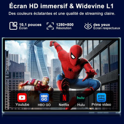 Android 15 Tablette 10 Pouces avec Gemini AI, 30 Go RAM + 128 Go ROM (Extensible Jusqu'à 2 To), WiFi 6, 8000 mAh, Widevine L1, O