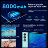 Android 15 Tablette 10 Pouces avec Gemini AI, 30 Go RAM + 128 Go ROM (Extensible Jusqu'à 2 To), WiFi 6, 8000 mAh, Widevine L1, O