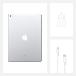 2020 Apple iPad (10,2-pouces, Wi-Fi + Cellulaire, 128 Go) Argent (Reconditionné)