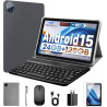 10" android 15 tablet: 24 gb ram + 128 gb rom (1 tb max), octa-core, 1280x800 hd ips touchscreen, 5mp+8mp cameras, 6000mah, with