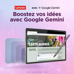 Lenovo idea tab plus - tablette tactile 12.1'' 2.5k, 90hz (mediatek dimensity 6400, 8coeurs, ram 8go, ufs 2.2 256go, android 15,