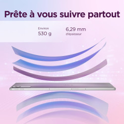 Lenovo idea tab plus - tablette tactile 12.1'' 2.5k, 90hz (mediatek dimensity 6400, 8coeurs, ram 8go, ufs 2.2 256go, android 15,
