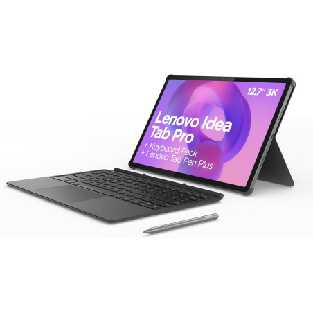 Lenovo idea tab pro - tablette tactile, ia intégrée 12.7'' 3k, 144hz (mediatek dimensity 8300, 8coeurs, ram 8go, ufs 4.0 256go, 