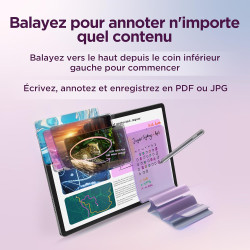 Lenovo idea tab pro - tablette tactile, ia intégrée 12.7'' 3k, 144hz (mediatek dimensity 8300, 8coeurs, ram 8go, ufs 4.0 256go, 