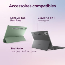 Lenovo idea tab pro - tablette tactile, ia intégrée 12.7'' 3k, 144hz (mediatek dimensity 8300, 8coeurs, ram 8go, ufs 4.0 256go, 