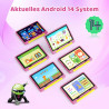 Kids tablette android 14 pour enfants, processeur octa-core, 14 go + 64 go, 5000 mah, contrôle parental, wifi 6, bleutooth 5.3, 
