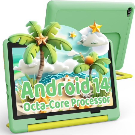 Tablette Android pour Enfants, Tablette pour Enfants, 8 Go + 64 Go (Extensible jusqu'à 128 Go), contrôle Parental, logiciels pou